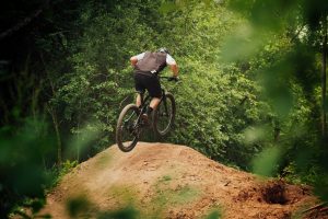 A man mountain biking in Karratha